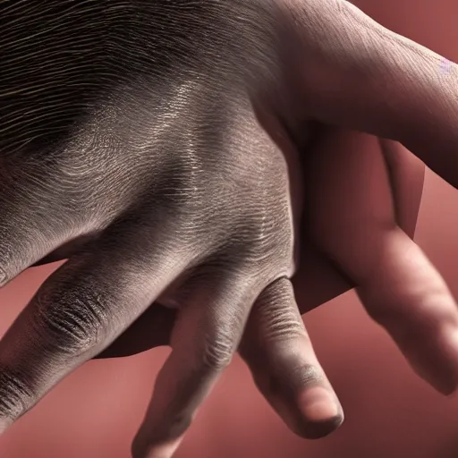 Image similar to photorealistic high detail illustration of a hand, subsurface scattering, 8 k, hdr