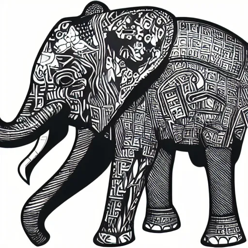 vector illustration of an elephant sprite for a | Stable Diffusion ...