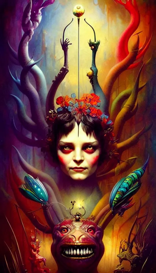 Image similar to exquisite imaginative friendly weird magic creature poster art humanoid colourful movie art by : : weta studio tom bagshaw james jean frank frazetta