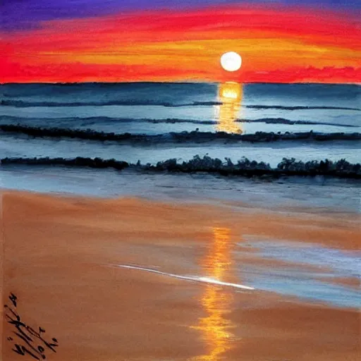 Image similar to feet walking on the shore of the beach, sunset, ink brush