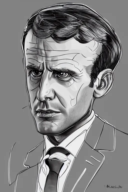 Prompt: scientist emmanuel macron, highly detailed, digital art, sharp focus, trending on art station