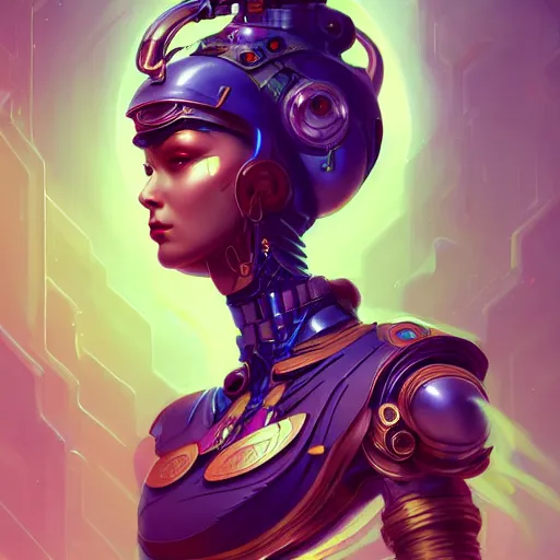 Image similar to a portrait of a beautiful cybernetic cleopatra, cyberpunk concept art by pete mohrbacher and wlop and artgerm and josan gonzales, digital art, highly detailed, intricate, sci-fi, sharp focus, Trending on Artstation HQ, deviantart, unreal engine 5, 4K UHD image