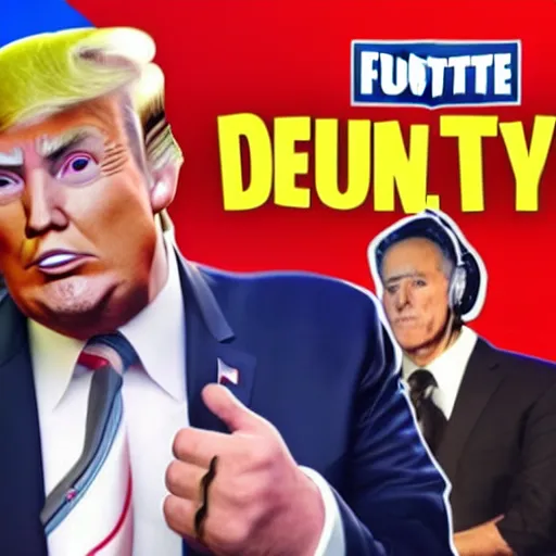 Image similar to donald trump in fortnite