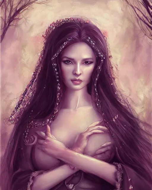 Image similar to a beautiful female fantasy portrait