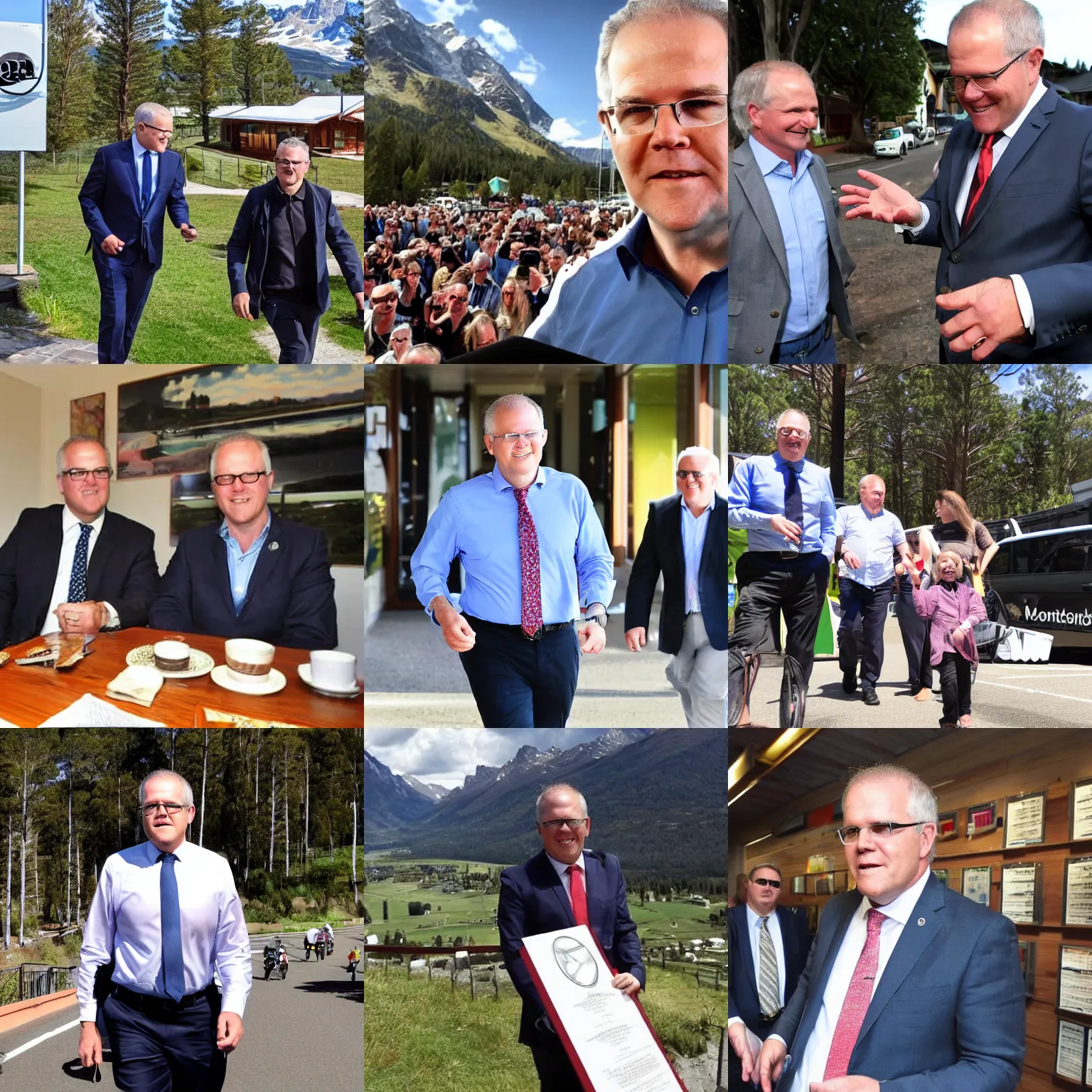 Prompt: scott morrison at engadine macca's