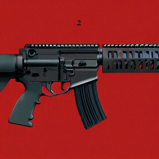 Image similar to technical sketch of an AR-15