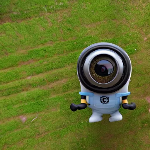 Image similar to trail cam image of a minion 1800s aerial footage