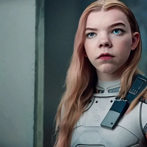 Prompt: Cyborg Anya Taylor Joy