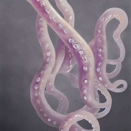 Prompt: thick translucent octopus tentacles by ruan jia, wayne barlow, photoreal