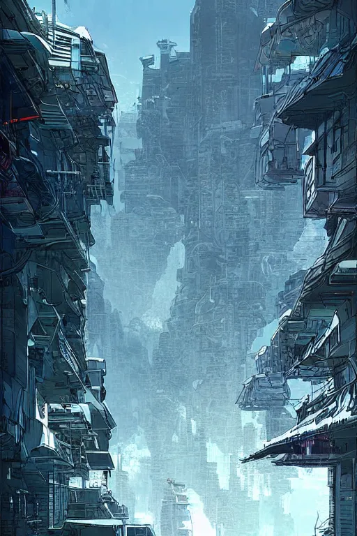 Image similar to beautiful digital illustration Swiss Alps cyberpunk by Marc Simonetti