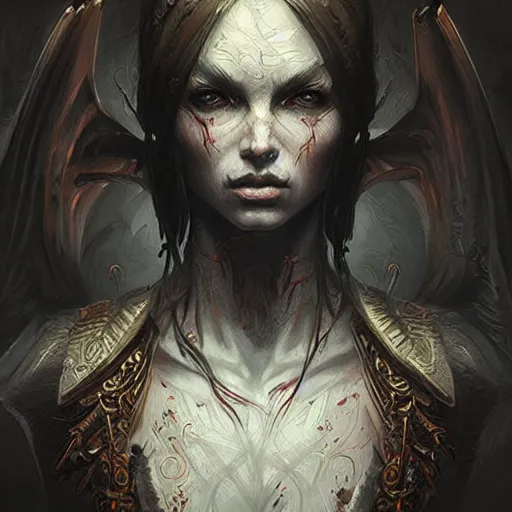 Prompt: slavic demon godling, ultra detailed artwork by greg rutkowski, artgerm, intricate details