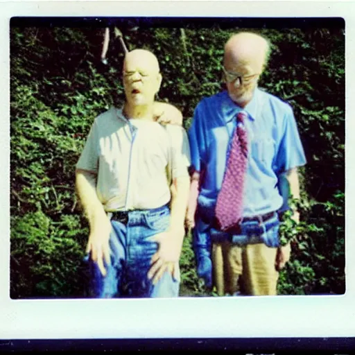 Image similar to found polaroid photo of trash humpers