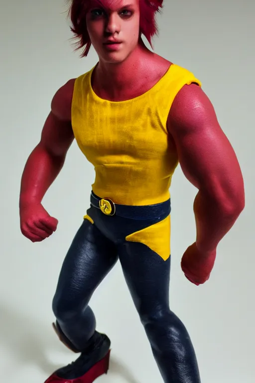 Image similar to full - length portrait of beast x - man, fashion color studio lighting, 3 5 mm, close - up