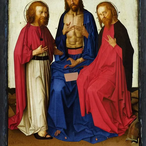 Prompt: portrait of joseph, in deposition of christ by van der weyden, high quality, realism