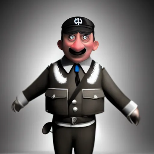 Image similar to adolf hitler as yoohoo toy, realistic, octane render, trending on artstation, grteg rutkowski