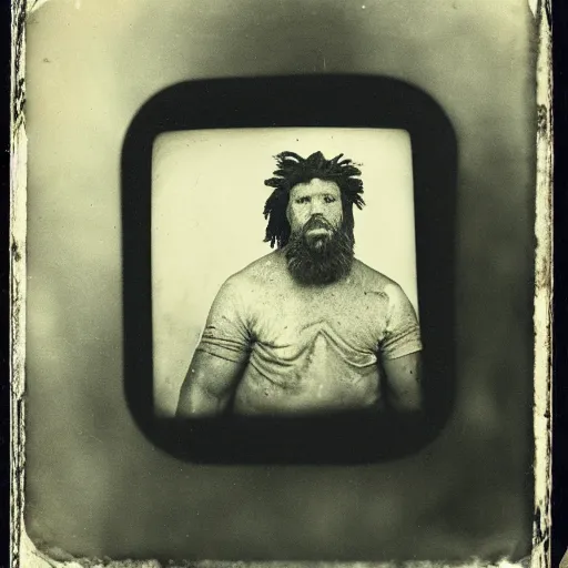 Prompt: old photo of lion - o, daguerrotype, tintype, dirty. faded. old photograph, polaroid, highres, wet plate collodion,