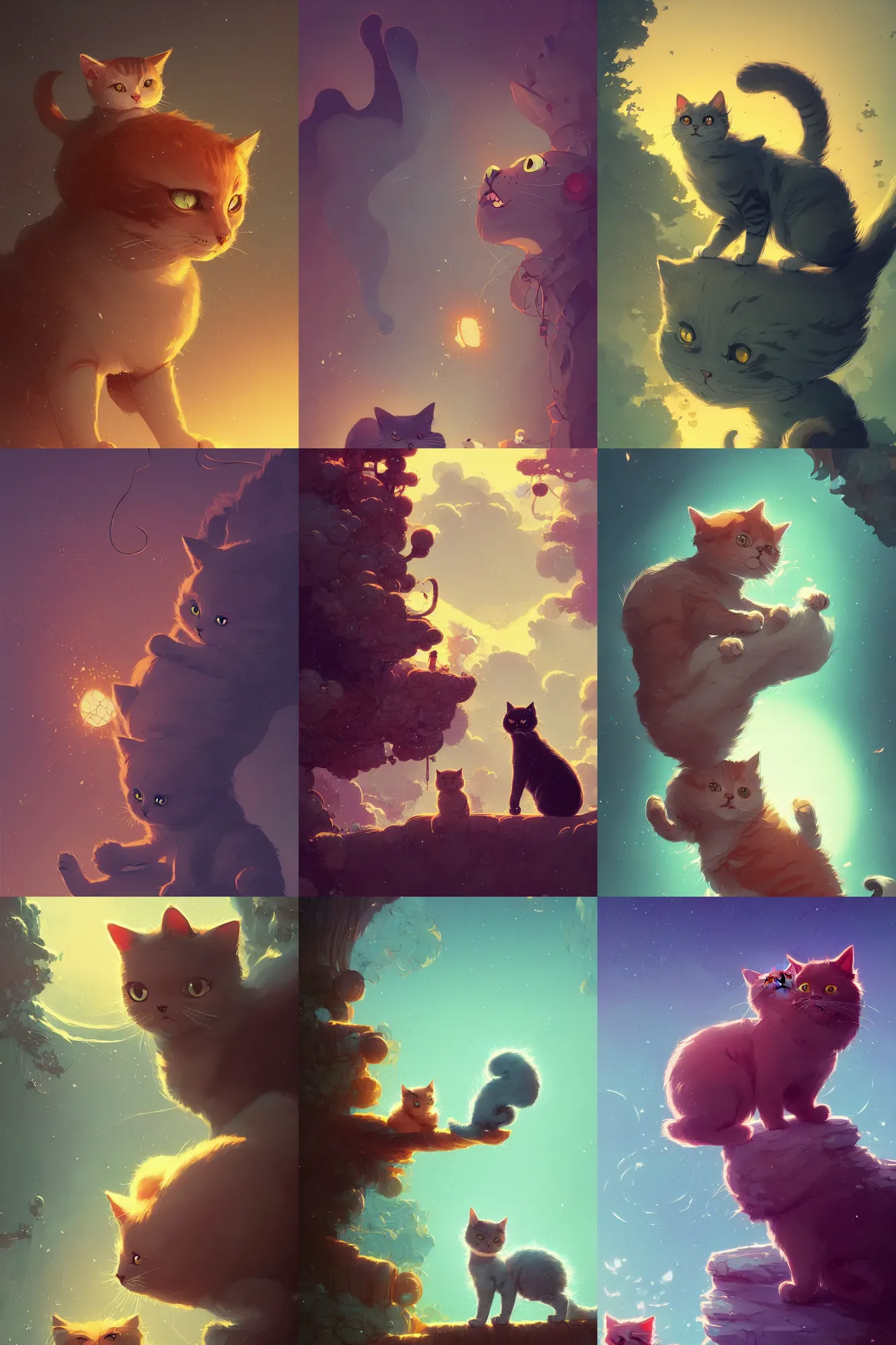 Image similar to cute cat, by victo ngai and andreas rocha and greg rutkowski, trending on artstation, unreal engine, 8 k hd wallpaperjpeg artifact, blur, artfact