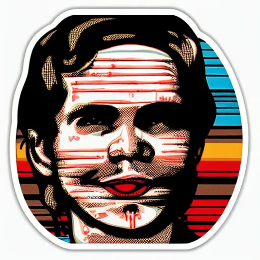 Image similar to dave - segura by shepard fairey, sticker - svg