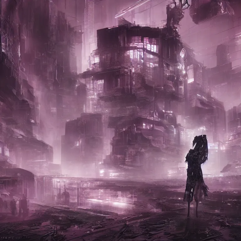 Prompt: the void, digital fantasy render, neonpunk, dread and despair