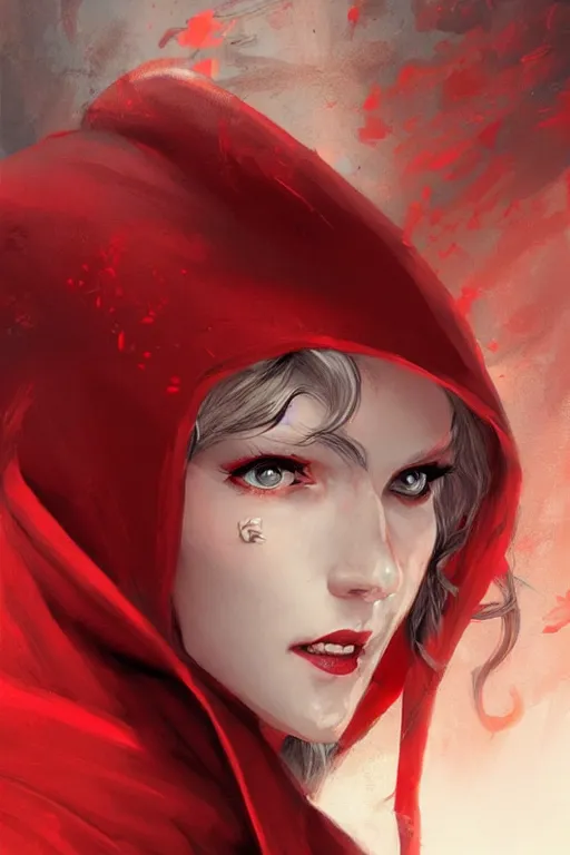 Image similar to goddess red riding hood, d & d, fantasy, portrait, highly detailed, headshot, digital painting, trending on artstation, concept art, sharp focus, illustration, art by artgerm and greg rutkowski and magali villeneuve