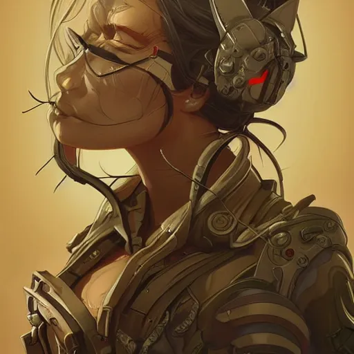 Image similar to evil hero infernal sniper, heroine, beautiful, detailed symmetrical close - up portrait, intricate complexity, in the style of artgerm and peter mohrbacher, cel - shaded