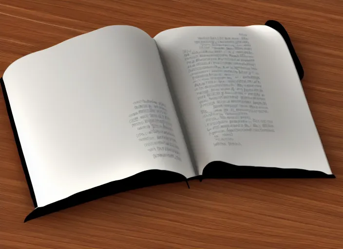 Image similar to open book with empty pages 3D render