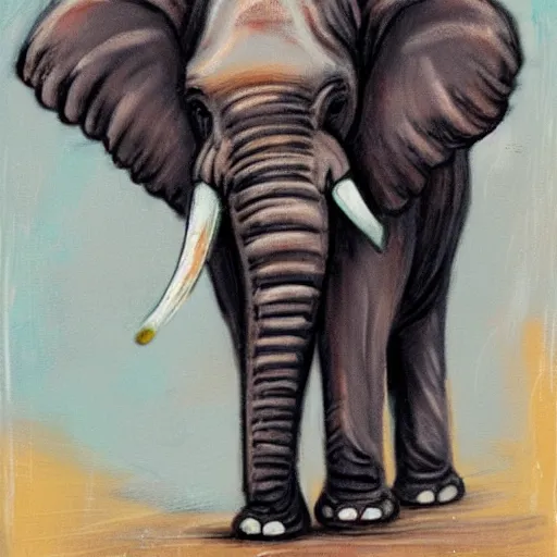 Prompt: elephant wearing a tutu teaching ballet, art station