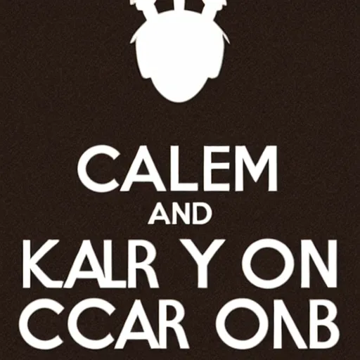 Prompt: keep calm and carry on poster