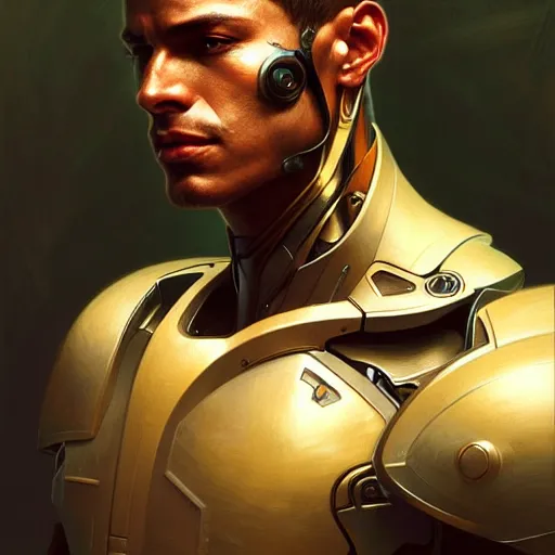 Prompt: ultra realistic illustration, a brazilian male cyborg soldier, intricate, elegant, highly detailed, digital painting, artstation, concept art, smooth, sharp focus, illustration, art by artgerm and greg rutkowski and alphonse mucha