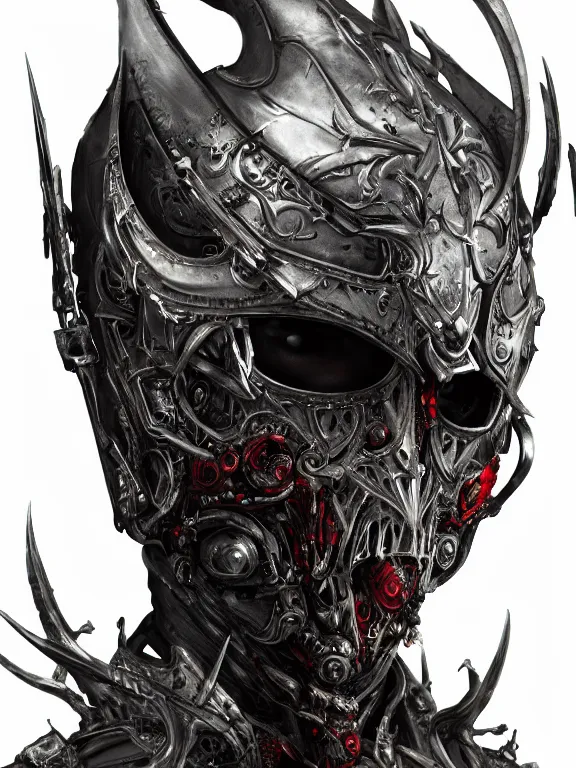 Image similar to portrait art of 8k ultra realistic undead wraith, ornate helmet , detailed intricate ornate armour,corrupted, cybernetic, full of colour, cinematic lighting, battered, trending on artstation, 4k, hyperrealistic, focused, extreme details,unreal engine 5, cinematic, masterpiece, art by ayami kojima, giger