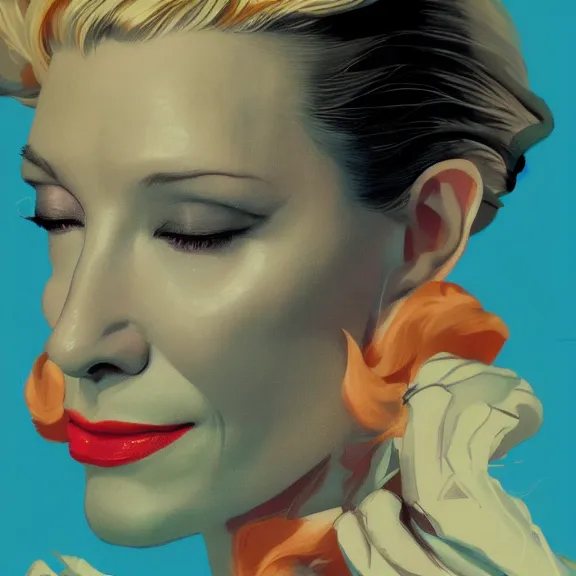 Image similar to cate blanchett, by Sachin Teng + Karol Bak + Rolf Armstrong