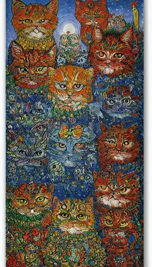 Image similar to the end of the world, by louis wain