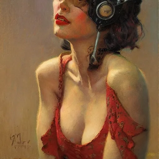 Image similar to Gaston Bussiere portrait of Veronica (Fallout New Vegas)