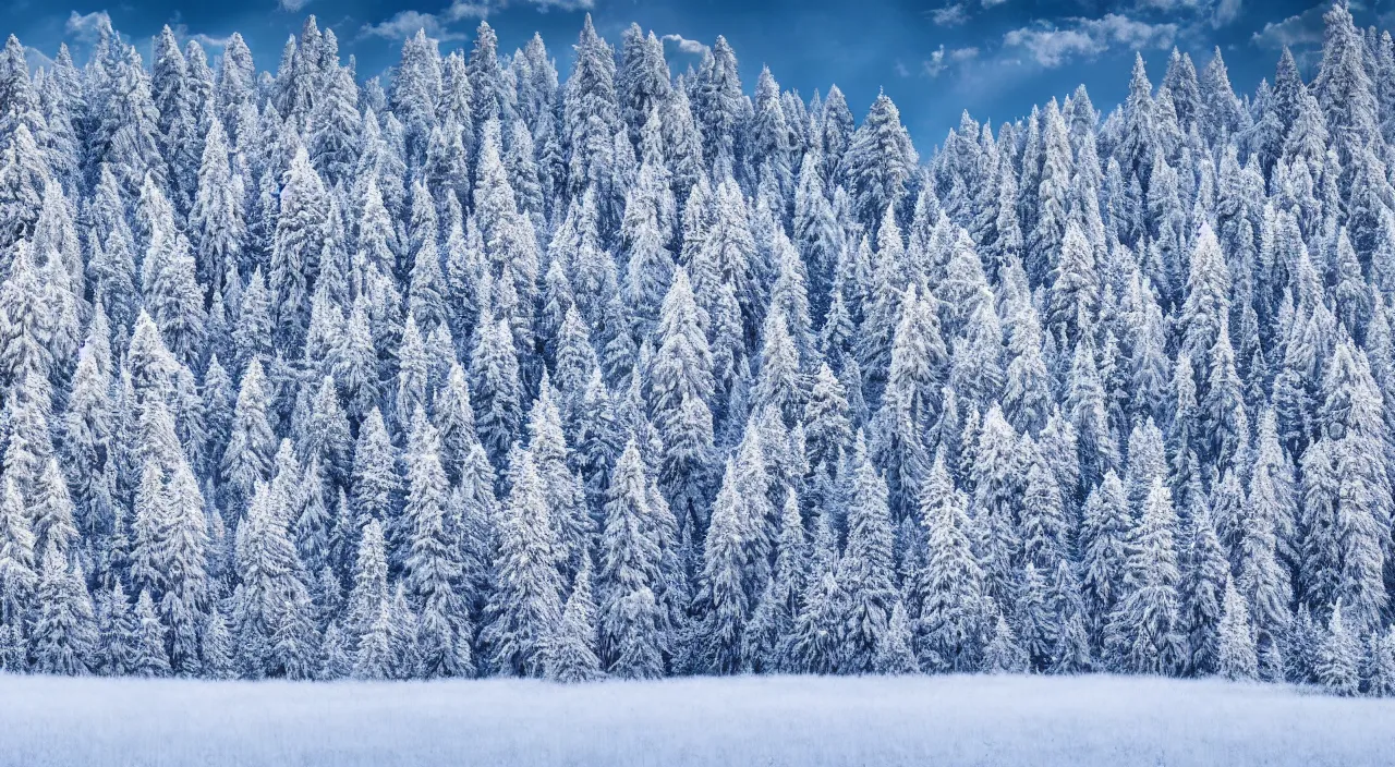 Prompt: majestic snowy forest mountain landscape, high detail, high definition, photorealistic, 8k, hdr,