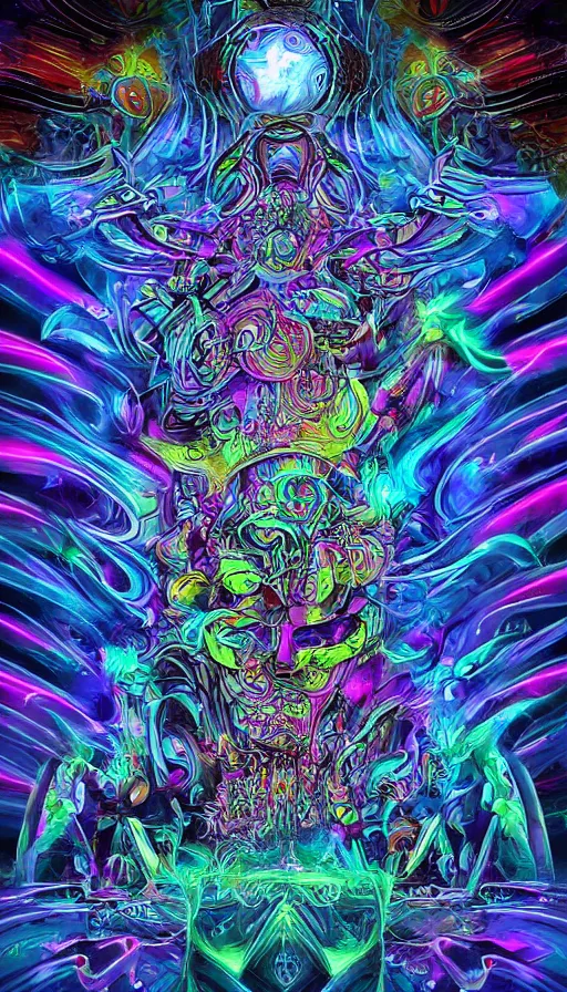 Image similar to psytrance artwork, by david eichenberg