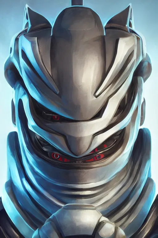 Image similar to epic mask helmet robot ninja portrait stylized as fornite style game design fanart by concept artist gervasio canda, behance hd by jesper ejsing, by rhads, makoto shinkai and lois van baarle, ilya kuvshinov, rossdraws global illumination radiating a glowing aura global illumination ray tracing hdr render in unreal engine 5