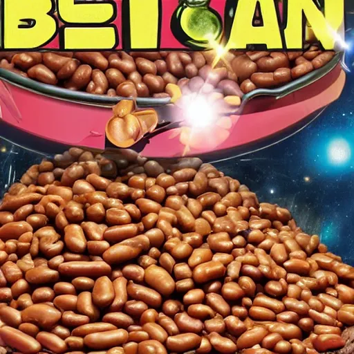 Prompt: beans in space