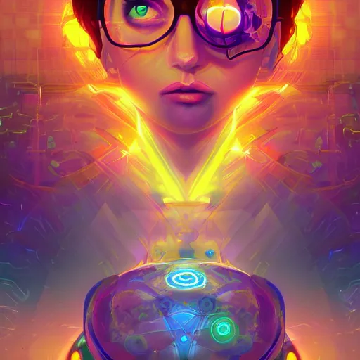 Image similar to skill magic geek inside matrix deepdream radiating a glowing aura stuff loot legends stylized digital illustration video game icon artstation lois van baarle, ilya kuvshinov, rossdraws,