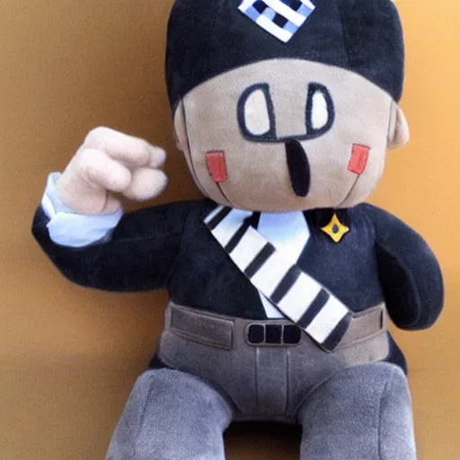 Prompt: cute plush of Adolf Hitler