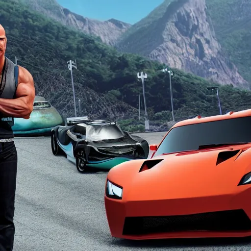 Image similar to the rock in the movie hot wheels acceleracers