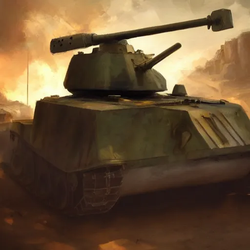 Prompt: book in the shape of a tank, oil painting, artstation, dramatic lighting,, beautiful