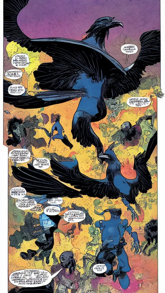 Image similar to a black chicken open an interdimensional portal in the Marvel universe, Moebius, futuristic