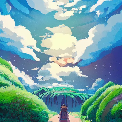 Image similar to landscape of the eternal rest, in the style of studio ghibli, award - winning, 4 k