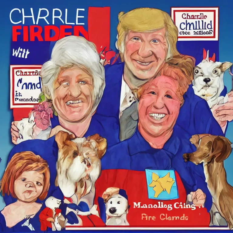 Prompt: charlie from smiling friends runs for president, campaign poster vivid colors