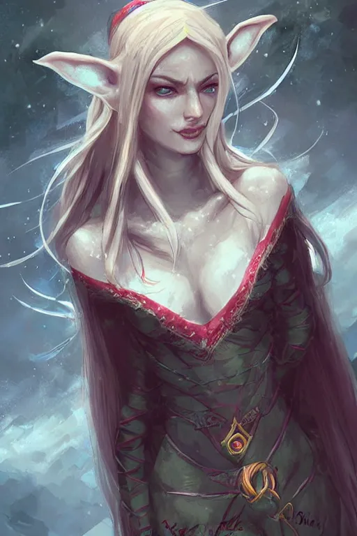 Image similar to A beautiful Elf woman by WLOP