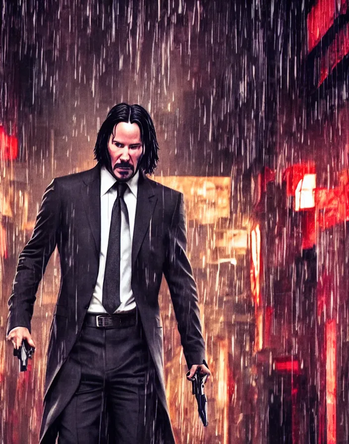 Prompt: Keanu reeves as john wick by pixar,