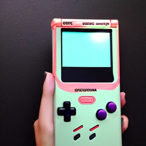 Prompt: gameboy made from gems