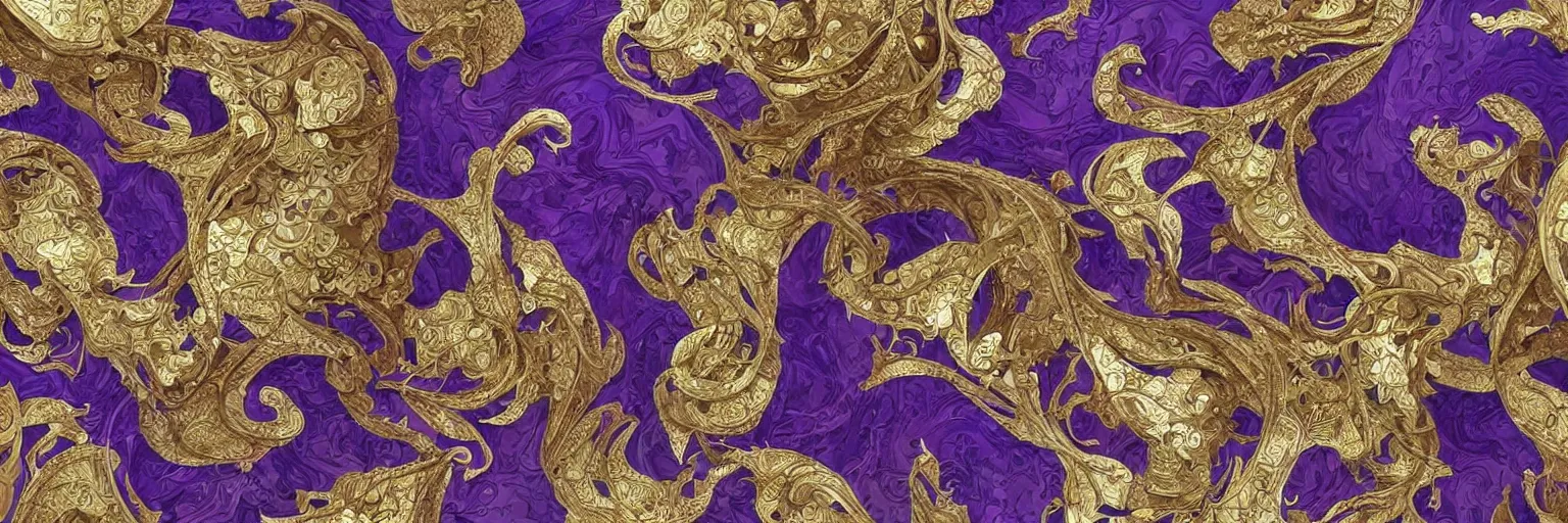 Image similar to portrait of a gaming controller tessellation pattern made of platinum and gold, dark purple smoke, D&D, fantasy, intricate, elegant, highly detailed, digital painting, concept art, smooth, sharp focus, illustration, art by artgerm and greg rutkowski and alphonse mucha, science-fiction, trending on artstation, Nekro, Russ Mills, Taiyo Matsumoto, 8k