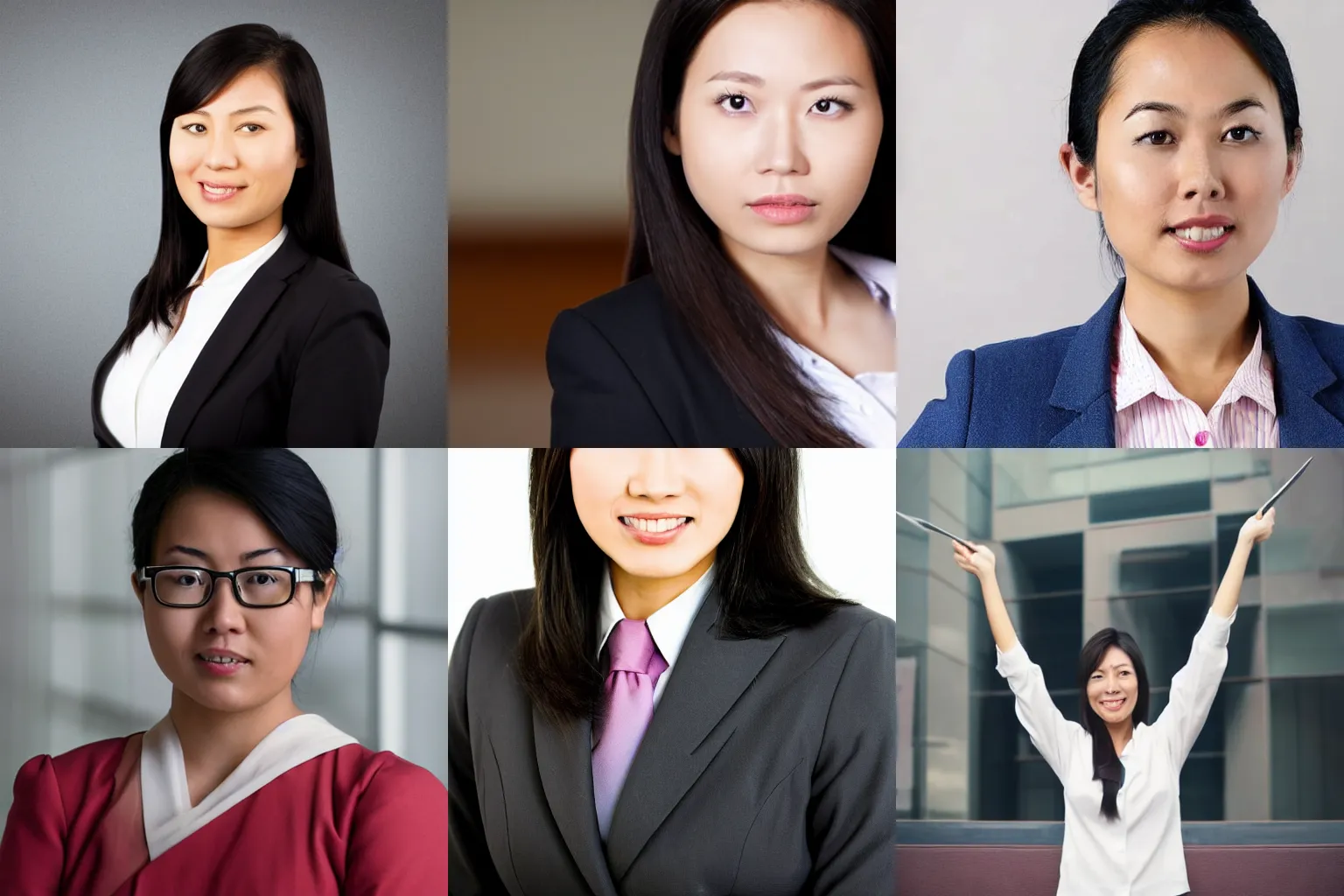 Prompt: photo of an asian female lawyer