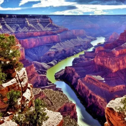 Prompt: Grand Canyon full of a lot of soccer balls